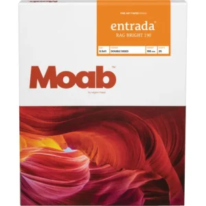 Moab Entrada Rag Bright 190 Paper - 8.5 x 11 Inches, 25 Sheets Pack
