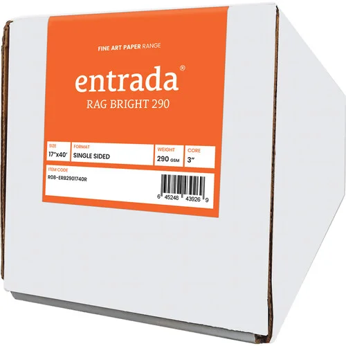 Moab Entrada Rag Bright 290 Archival Inkjet Paper Roll - 17 Inch x 40 Feet
