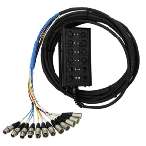 Pro Co Sound RoadMaster 12-Channel Stagebox with Fanout (8 Send & 4 XLR Male Return) - 50 Foot Cable
