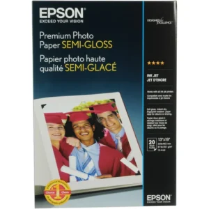 Epson Semi-Gloss Photo Paper Premium Quality (20 Sheets, 13 x 19 Inches)