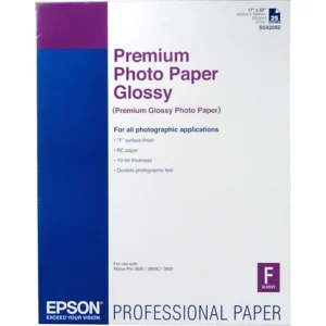 Epson Glossy Premium Photo Paper (25 Sheets, 17 x 22 Inches)