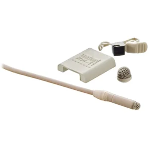 Sanken COS-11D Omnidirectional Lav Mic with Standard Sensitivity, 5.9-Foot Cable, and Open-Ended Pigtail Connectors (Includes Accessories, Beige)
