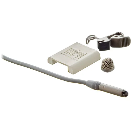 Sanken COS-11D Omnidirectional Lav Mic with Standard Sensitivity & 9.8-Foot Cable Featuring Bare Pigtail Connectors (Includes Accessories, Gray)
