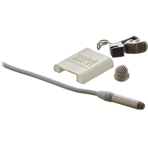 Sanken COS-11D Omnidirectional Lav Mic with Lower Sensitivity & 9.8-Foot Cable Featuring Bare Pigtail Leads (Includes Accessories, Gray)