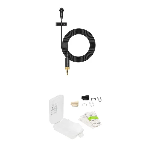 Sennheiser ME 2 Omnidirectional Lavalier Microphone with Concealment Kit in Black or White