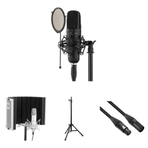 Senal SC-550X Professional Condenser Microphone Kit with Cardioid Pattern, Reflection Filter, Stand, and Cable