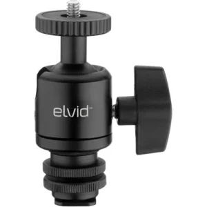 Elvid Rugged Camera Shoe Mount Adapter Featuring Ball Head for Monitors