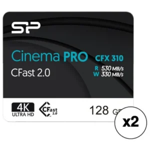 Silicon Power 128GB Cinema PRO CFX 310 cFAST 2.0 Memory Card 2-Pack