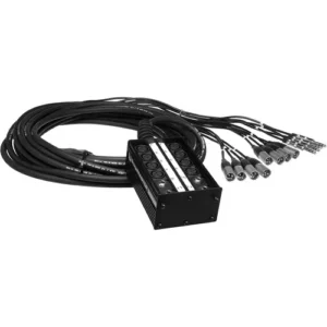 Pro Co Sound StageMaster 12-Channel Snake Cable with Fanout (8 Send & 4 TRS Return, 50 Feet)