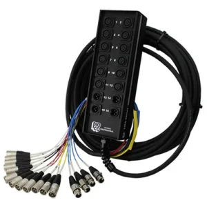 StageMaster Pro Co Sound 16-Channel Stage Box with Fanout 12 Sends & 4 XLR Male Returns (50 Feet)
