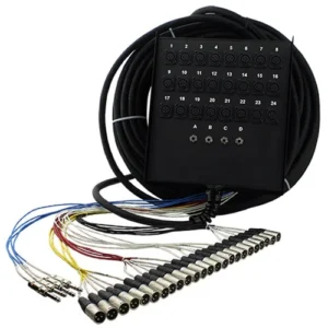 StageMaster Pro Co Sound 28-Channel Stage Box with Fanout  24 Sends & 4 TRS Returns, 100-Foot Cable