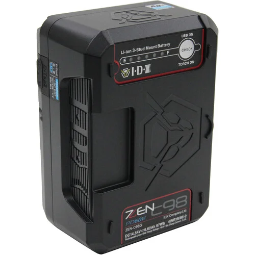 ZENITH ZEN-C98G Three-Stud Lithium-Ion Battery and Charger Kit with IDX System Technology - Image 2