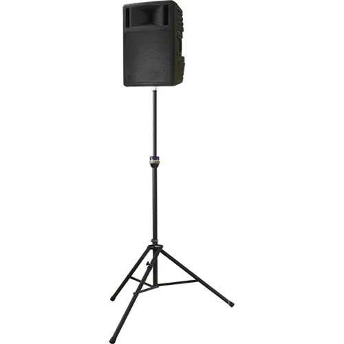 Premium TS-99BL Aluminum Speaker Stand with Adjustable Leveling Legs in Matte Black - Image 3
