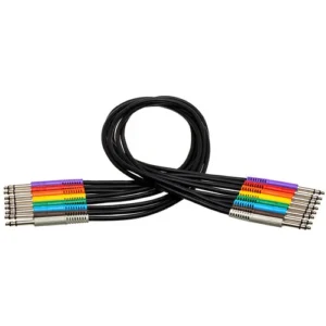 Hosa TT Patch Cable Bantam Male to Male - 3 Foot Length (8-Pack)