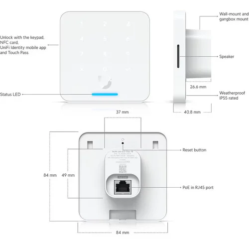 UniFi Access G3 Flex Reader by Ubiquiti Networks in White - Image 3