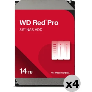 WD Red Pro 14TB 7200 RPM SATA III 3.5-Inch Internal NAS Hard Drive (4 Drives)
