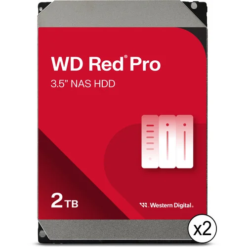 WD Red Pro 2-Pack 2TB 7200 rpm 3.5 SATA III Internal NAS Hard Drive