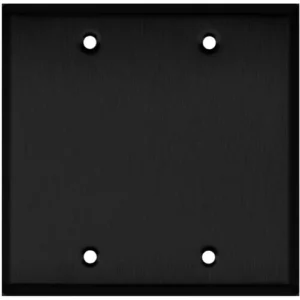 Dual-Gang Blank Wall Plate in Black Anodized Aluminum - My Custom Shop