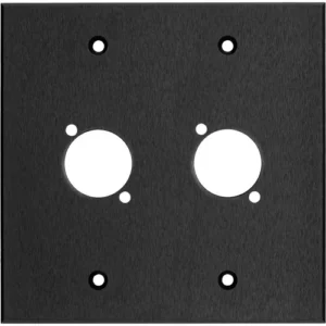 Custom Shop WP2X2-BA 2-Gang 2-D Series Anodized Aluminum Wall Plate in Black