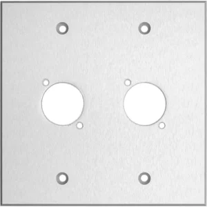 Anodized Aluminum 2-Gang 2-D Series Wall Plate Clear by My Custom Shop WP2X2-CA
