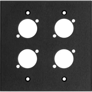Anodized Aluminum 2-Gang 4-D Series Wall Plate in Black by My Custom Shop WP2X4-BA
