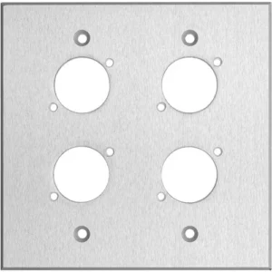 Custom Shop WP2X4-CA 4-D Series 2-Gang Anodized Aluminum Wall Plate in Clear