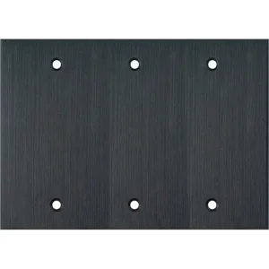Triple-Gang Blank Wall Plate in Black Anodized Aluminum by My Custom Shop