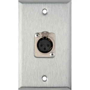 Custom XLR Wall Plate - Black Anodized Finish