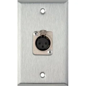 Custom XLR Wall Plate - Clear Anodized Finish
