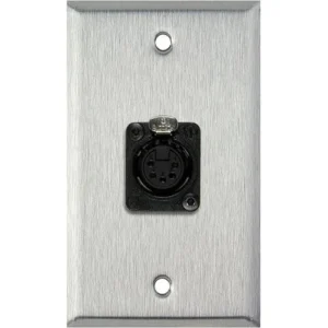 Brown Lexan DMX Wall Plate with 5-Pin XLR Female Connector from My Custom Shop