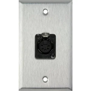 White Lexan DMX Wall Plate with 5-Pin XLR Female Connector