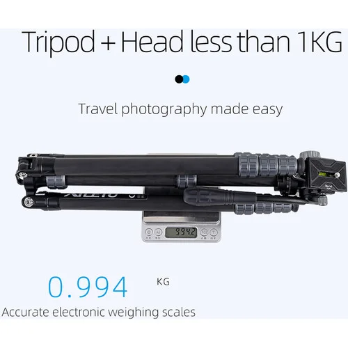 XILETU X224CLS1 Carbon Fiber Outdoor Tripod - Image 3
