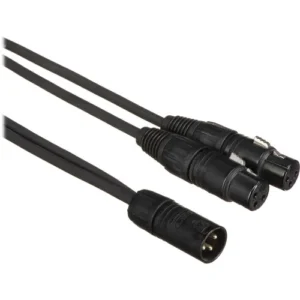 Pro Co Sound Y-Cable XLR Male to Dual XLR Female - 1 Foot