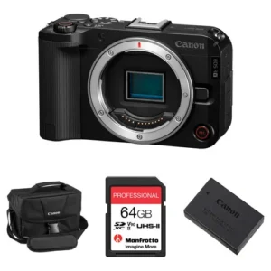 Canon EOS R50 V Mirrorless Digital Camera with Essential Accessories Bundle