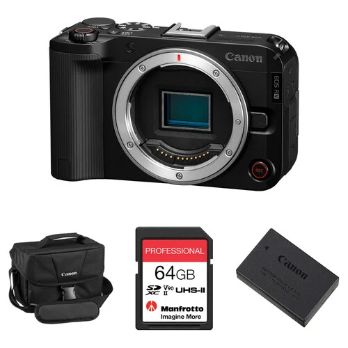 Canon EOS R50 V Mirrorless Digital Camera with Essential Accessories Bundle